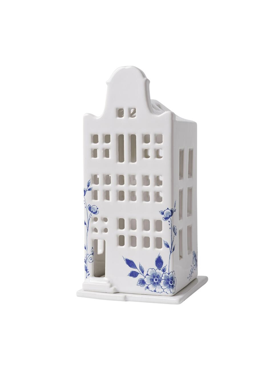 Shudehill Giftware Keramische dorp aardewerk vakantiehuis theelichthouder, mooi huis-warming cadeau, huis ornament, kaarsenhouder (groen