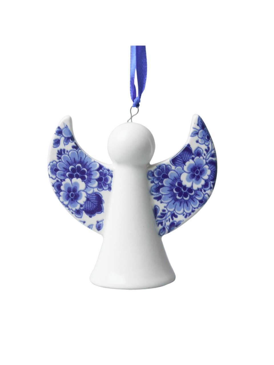Christmas Ornament Angel - Delft blue - Ceramic - 8 cm