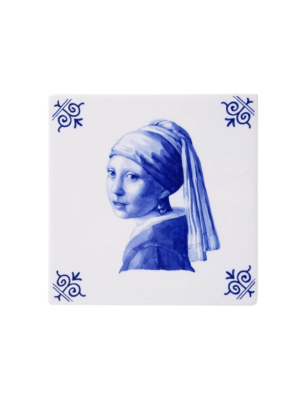 Tile Girl with a Pearl Earring - Delft blue - 13 cm