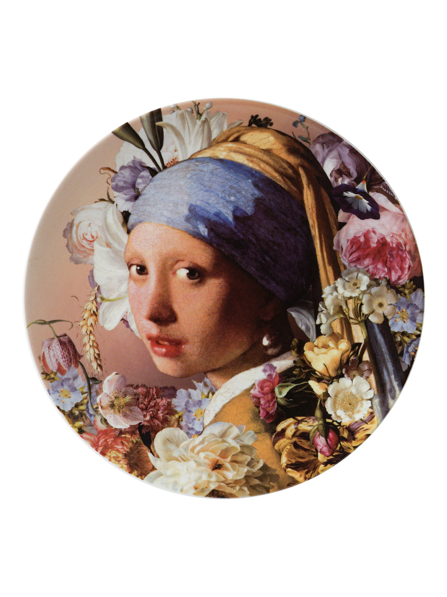 Delftware 真珠の耳飾りの少女 プレート Wandbord Meisje met de parel - pastel - Keramiek - 31 cm - Heinen