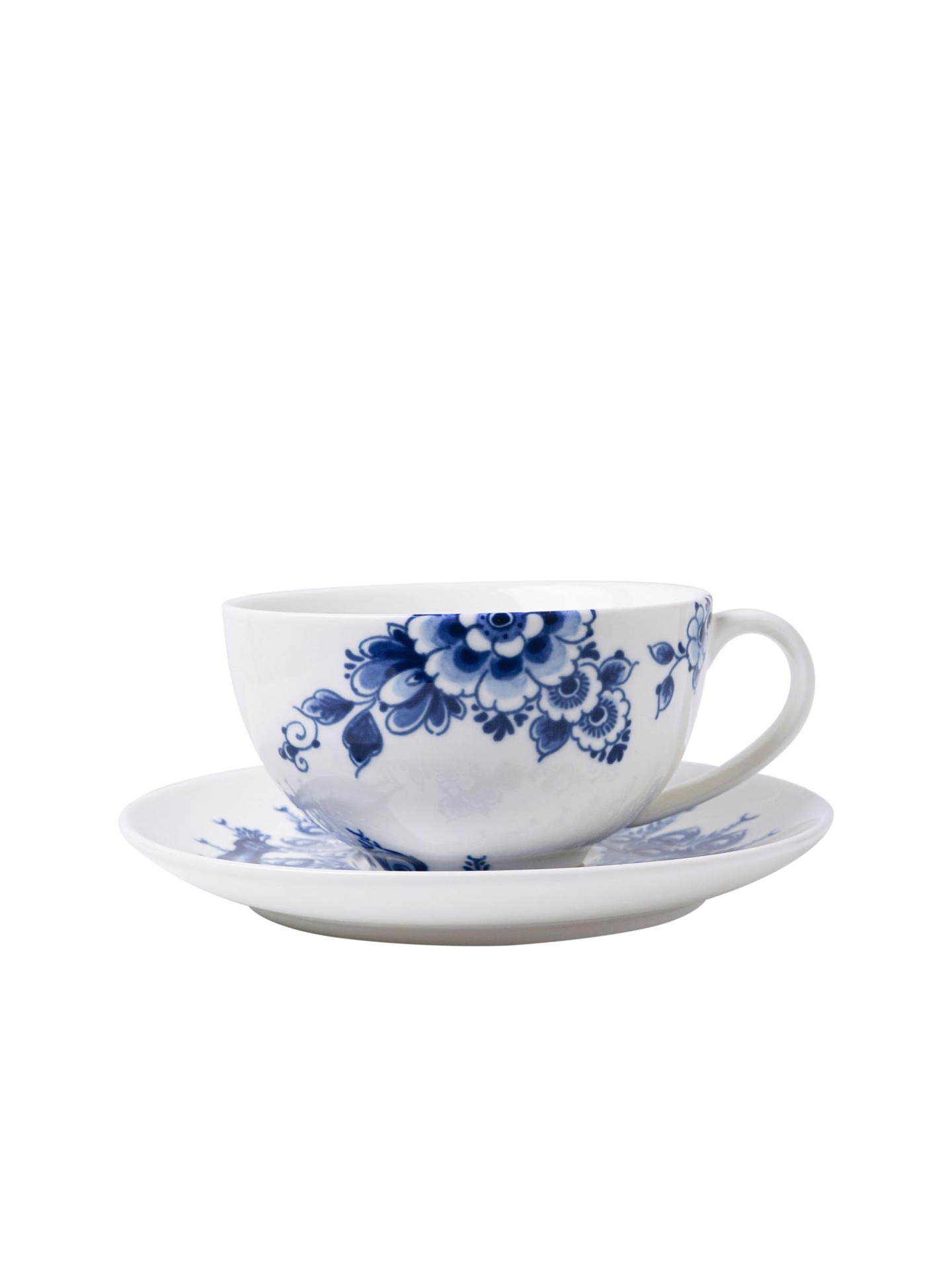 Kop en schotel Paauw Blauw - Heinen Delfts Blauw