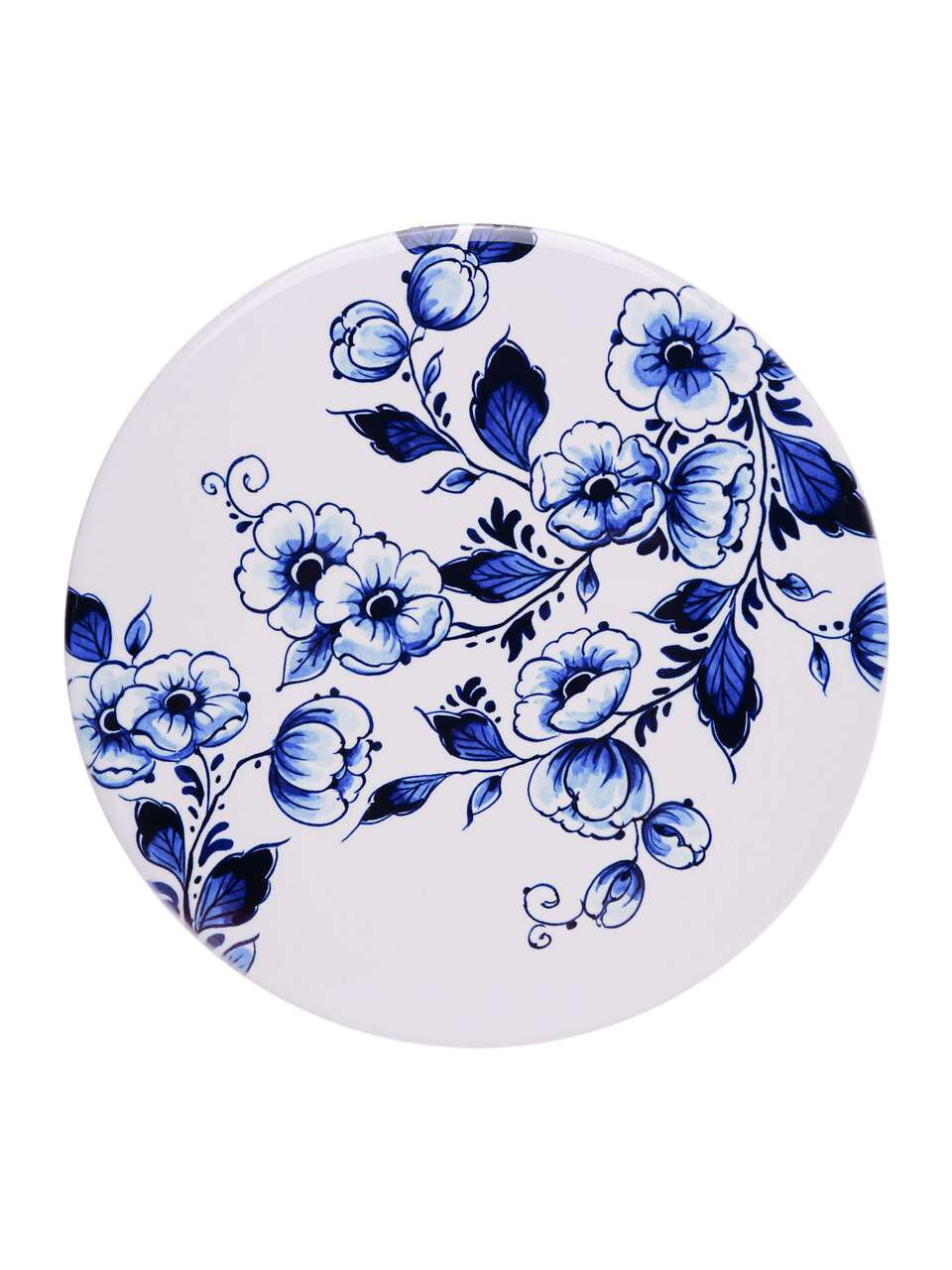 Pannenonderzetter Bloemen - Delfts blauw - 18 cm - Heinen Delfts Blauw