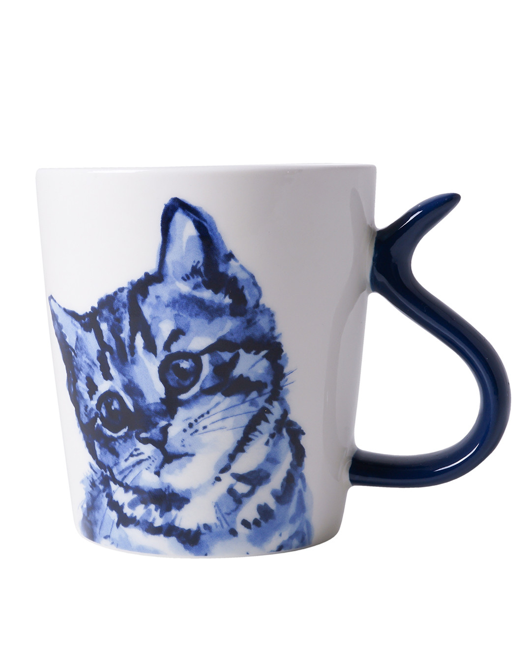 Mug Cat Tail handle friendly | Delft blue | Heinen Delfts Blauw