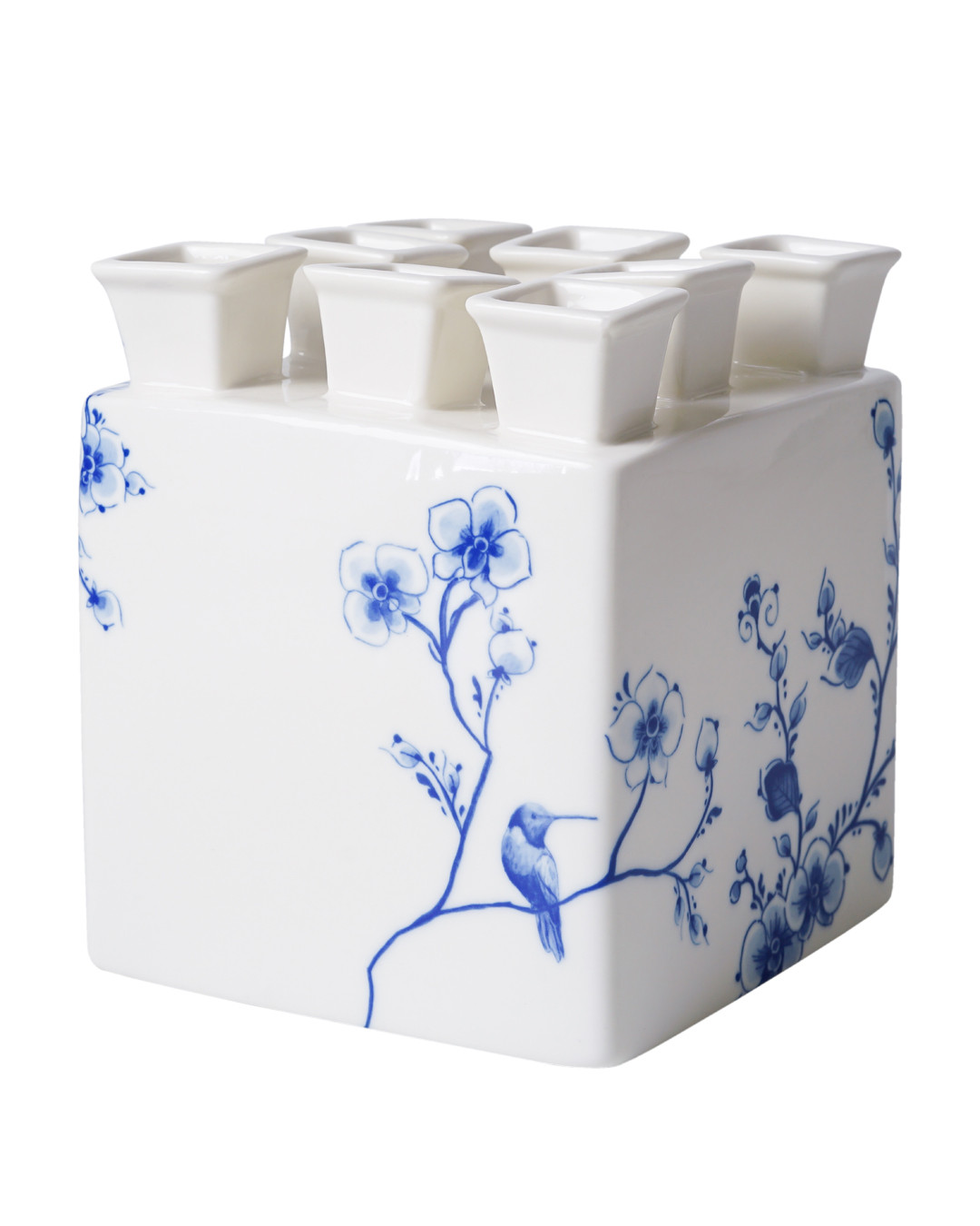 Tulip vase square orchidee | Delft blue | Heinen Delfts Blauw