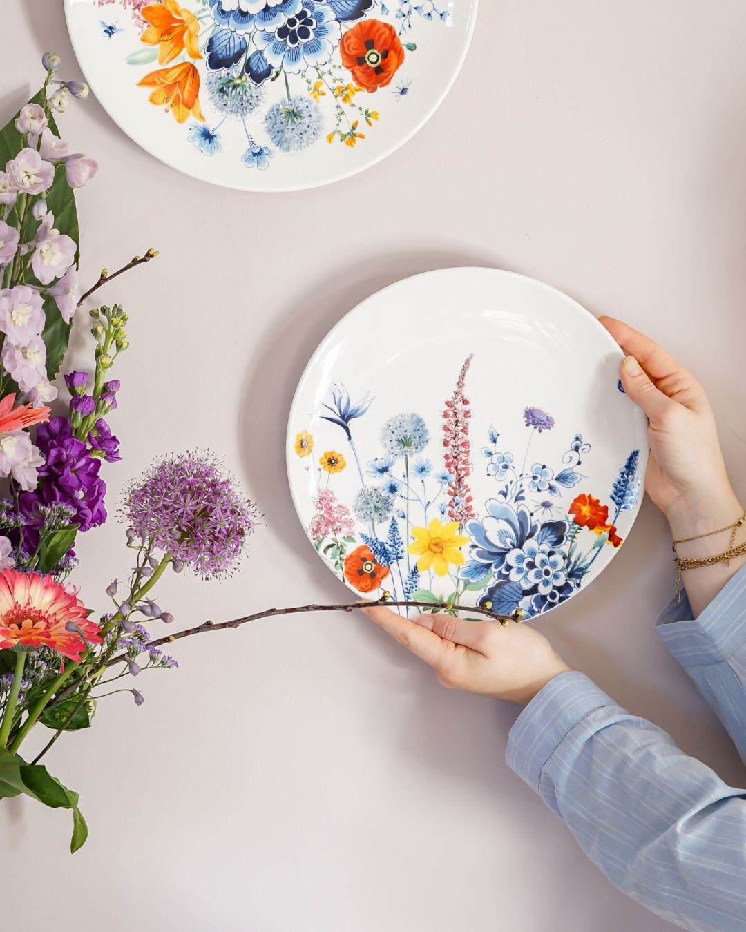 Wall Plate Wildbloemen Flower Field - Ceramic - 26,5 cm