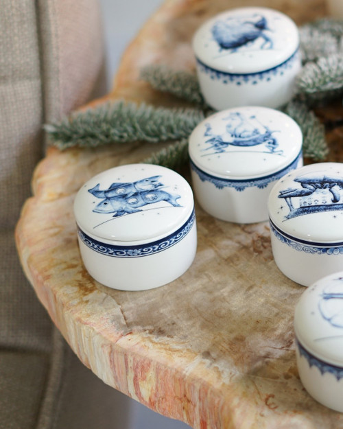 Kaars sterrenbeeld vissen in Delfts blauw