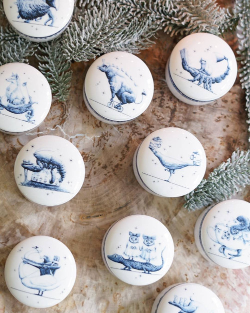 Kaars sterrenbeeld weegschaal in Delfts blauw