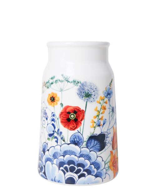 Melkbusvaas Wildbloemen Bloemen oase van Heinen Delfts Blauw