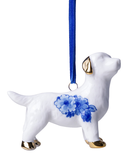 Kerstornament Labrador keramiek 
