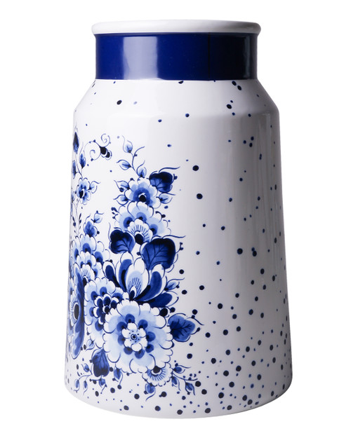 Melkbusvaas Blauwe Stip groot 