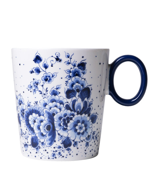 Mok Blauwe Stip Bloemenzee keramiek 