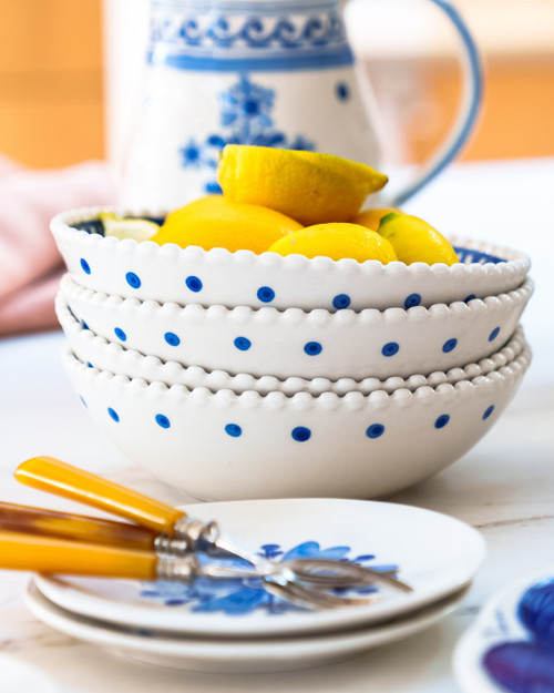Kom noppen van 19 cm uit de Majolica collectie van Heinen Delfts Blauw