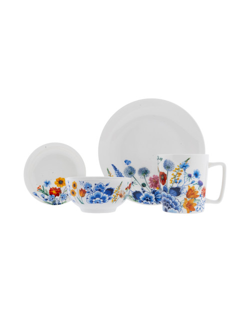 Tableware Set Wildbloemen - Porcelain - 4-piece