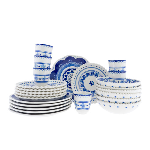 Serviesset Majolica Noppen - 6 persoons 