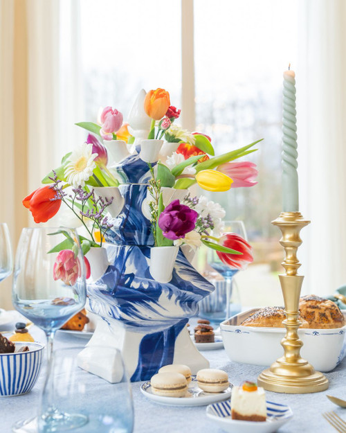 3-delige tulpenvaas met Delfts blauwe tulpdecoratie uit de Sharing Moments collectie