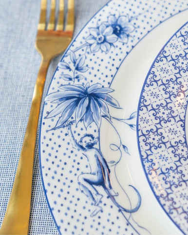 Dinner Plate Aapjes - Dots - Porcelain - 26 cm