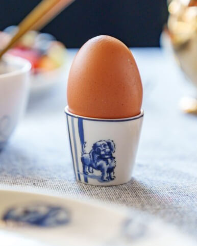 Egg Cup Teckel Nhaan - Porcelain - set of 2 - 4 cm