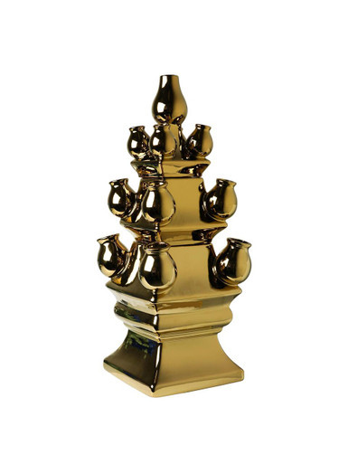 Tulip Vase XL - 3-tier - Gold - 51 cm