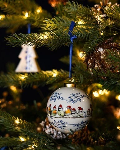Kerstbal Bosvogels Kerstmuts
