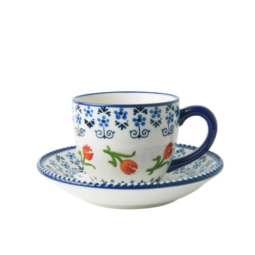 Cup and Saucer Oranje Tulp - Ceramic - 200 ml