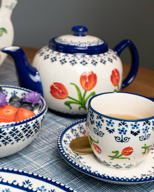 Cup and Saucer Oranje Tulp - Ceramic - 200 ml
