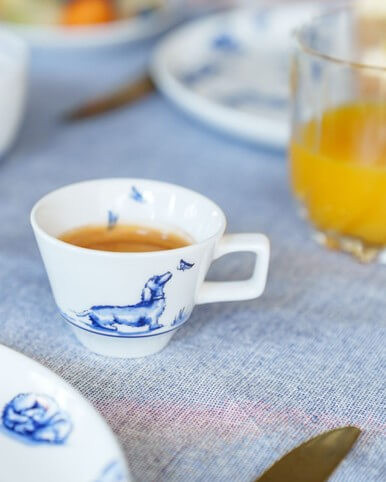 Espresso Cup Teckel Nhaan - Porcelain - set of 2 - 90 ml