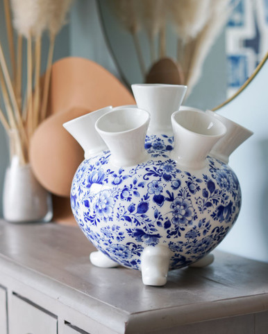 Tulip Vase on Legs XL - Dainty Flower - Ceramic - 30 cm