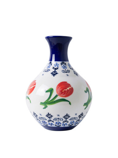 Belly Vase Oranje Tulp - Ceramic - 15 cm
