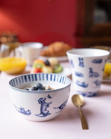 Yogurt Bowl Teckel Nhaan - Porcelain - 350 ml