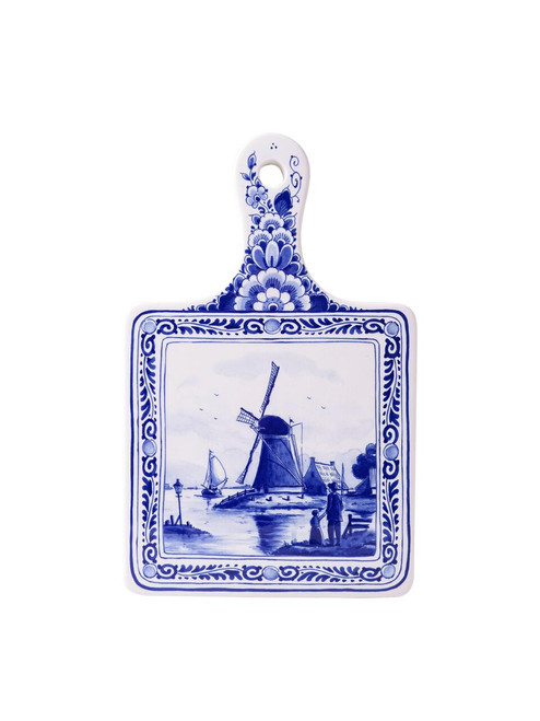 Cheese Plate - Windmill - Delft blue - 29 cm