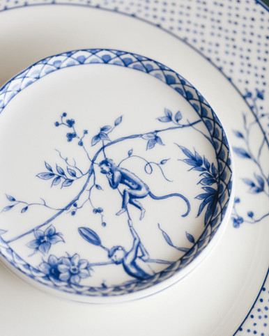 Petit Four Plate Aapjes - Porcelain - 12 cm