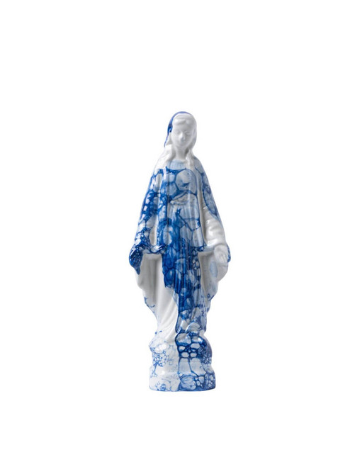 Decoratiebeeld Madonna Bubble Blue - Handgeschilderd - 26 cm