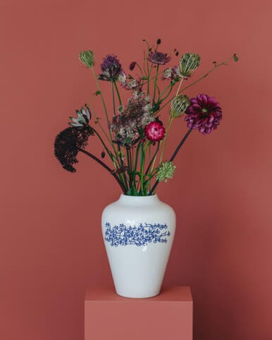 Vase De Blauwe Fiets No.2 - Ceramic - 20 cm