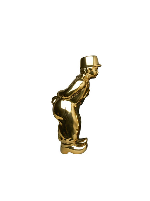 Figurine Kissing Couple - Farmer - Gold - 30 cm