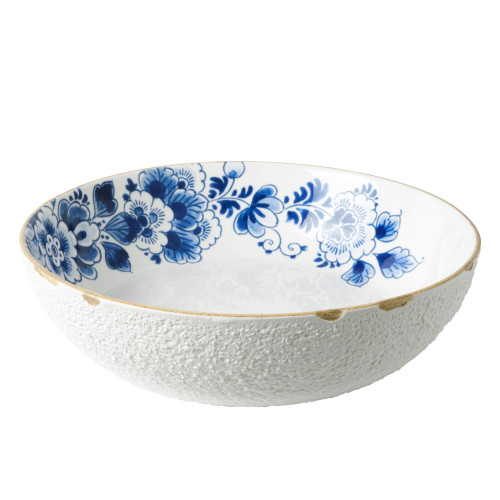 Salad Bowl Blauw Bloesem - Porcelain - 30 cm
