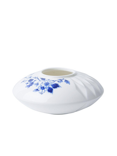 Vaas nr.2 Blauw Vouw - Porselein - 5 cm