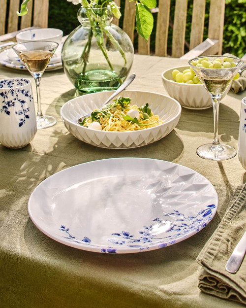 Dinner Plate Blauw Vouw - Porcelain - 27 cm