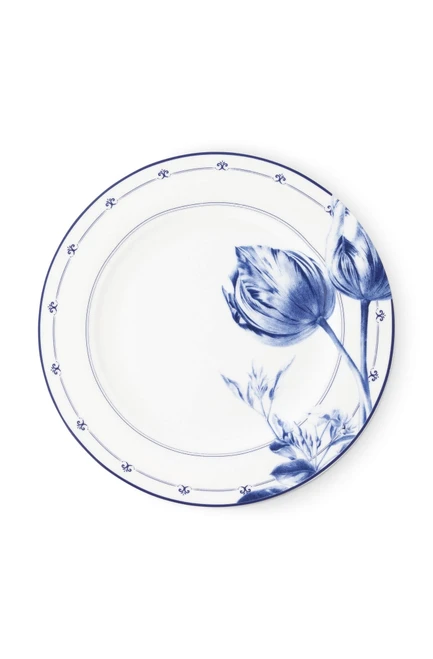 Bord Tulp - Randversiering - Porselein - 26 cm