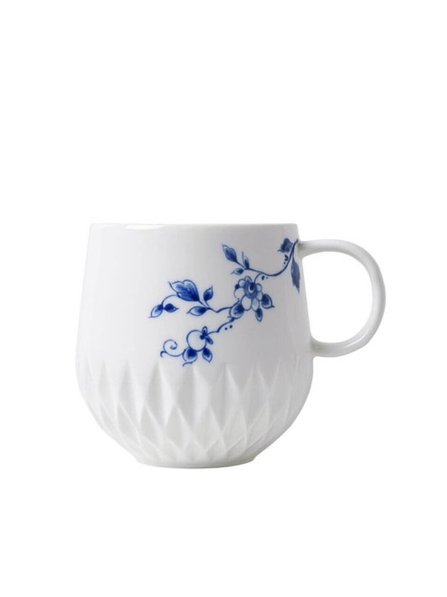 Mok met oor Blauw Vouw - Porselein - 350 ml