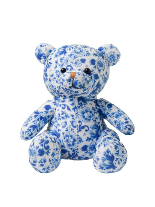 Teddybeer - Delfts blauw - 20 cm