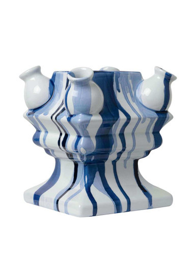 Tulip Vase Stapelgekte Waterval - Hand-painted - Bottom - 17 cm