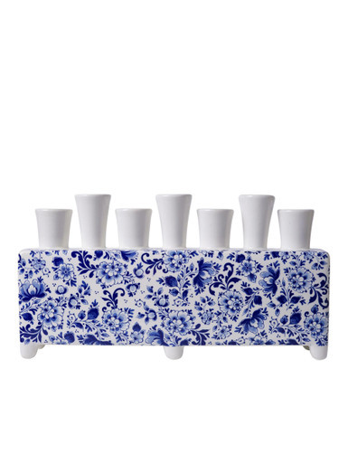 Tulpenvaas Delfts blauw - Rechthoek - Keramiek - 17 cm