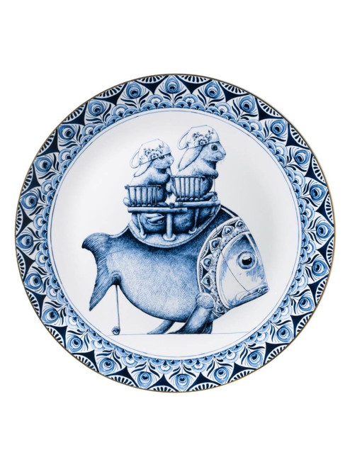 Wall Plate Redmer Hoekstra - Fish - Ceramic - 42 cm