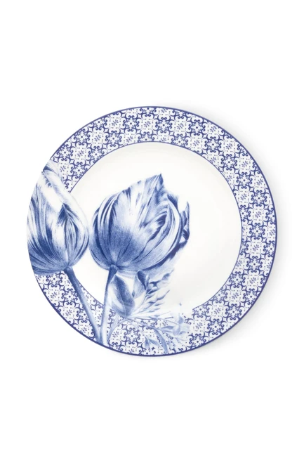 Breakfast Plate Tulp - Tile rim - Porcelain - 21 cm