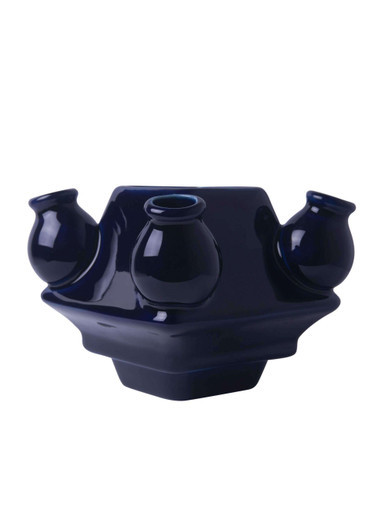 Tulpenvaas Stapelgekte - Donkerblauw - Midden - 10 cm