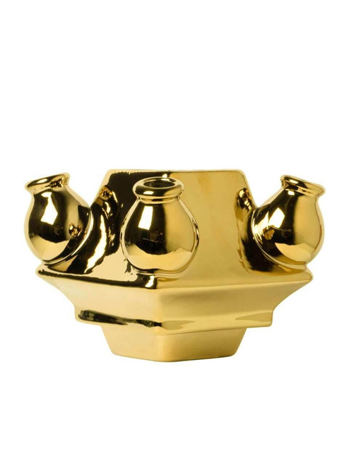 Tulpenvaas Stapelgekte - Goud - Midden - 10 cm