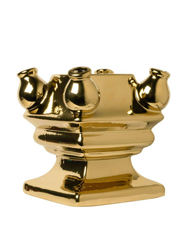 Tulpenvaas Stapelgekte - Goud - Bodem - 17 cm