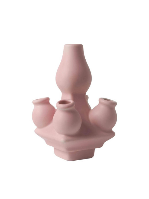 Tulip Vase Stapelgekte - Matte Pink - Top - 15 cm