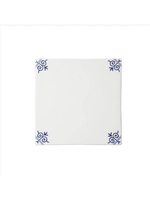 Tegel Hoekornament- Delfts blauw - 13 cm