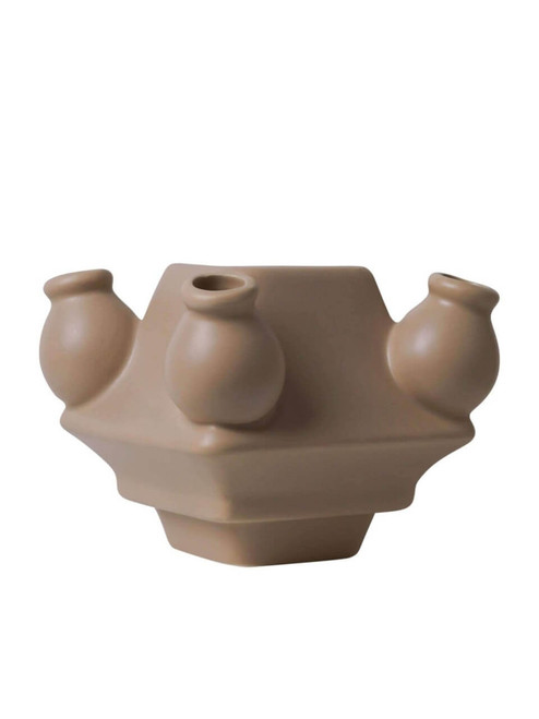 Tulpenvaas Stapelgekte - Beige - midden - 10 cm